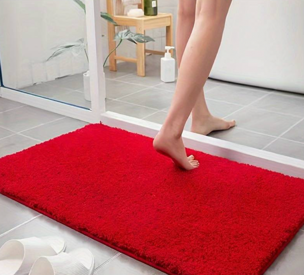 Dicker Mikrofaser-Badteppich - Weich, Saugfähig, Rutschfest - Perfekt für Bad und Schlafzimmer | Karnz