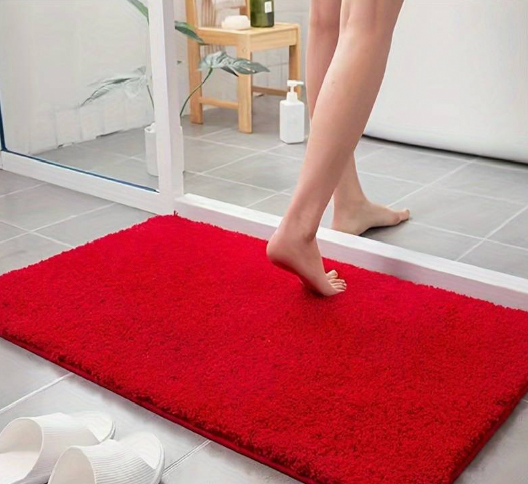 Dicker Mikrofaser-Badteppich - Weich, Saugfähig, Rutschfest - Perfekt für Bad und Schlafzimmer | Karnz
