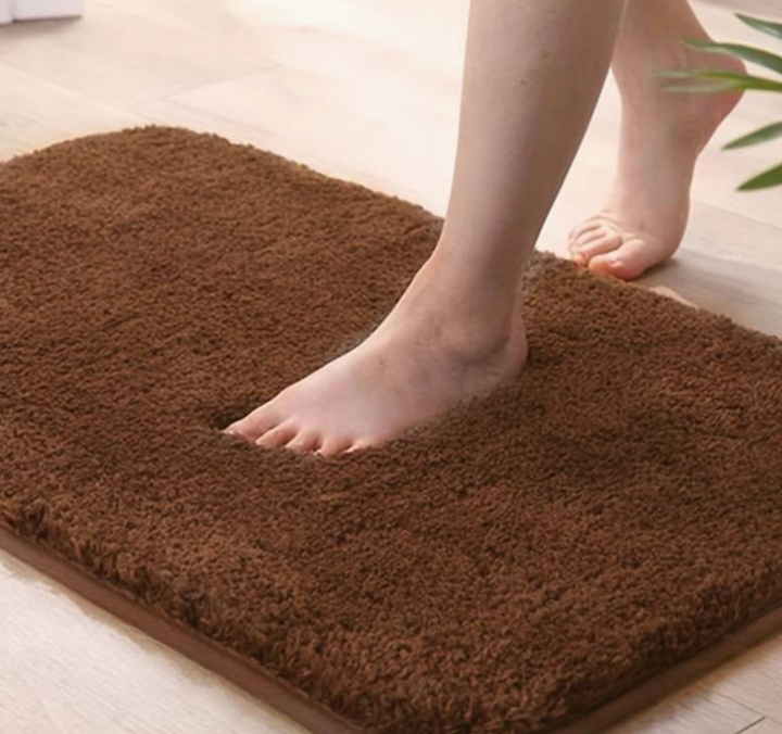 Dicker Mikrofaser-Badteppich - Weich, Saugfähig, Rutschfest - Perfekt für Bad und Schlafzimmer | Karnz