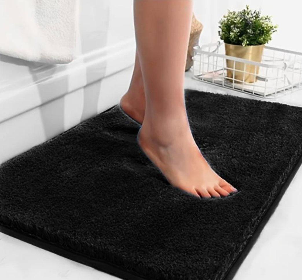 Dicke Mikrofaser-Badematte – weich, saugfähig, rutschfest – perfekt für Badezimmer und Schlafzimmer