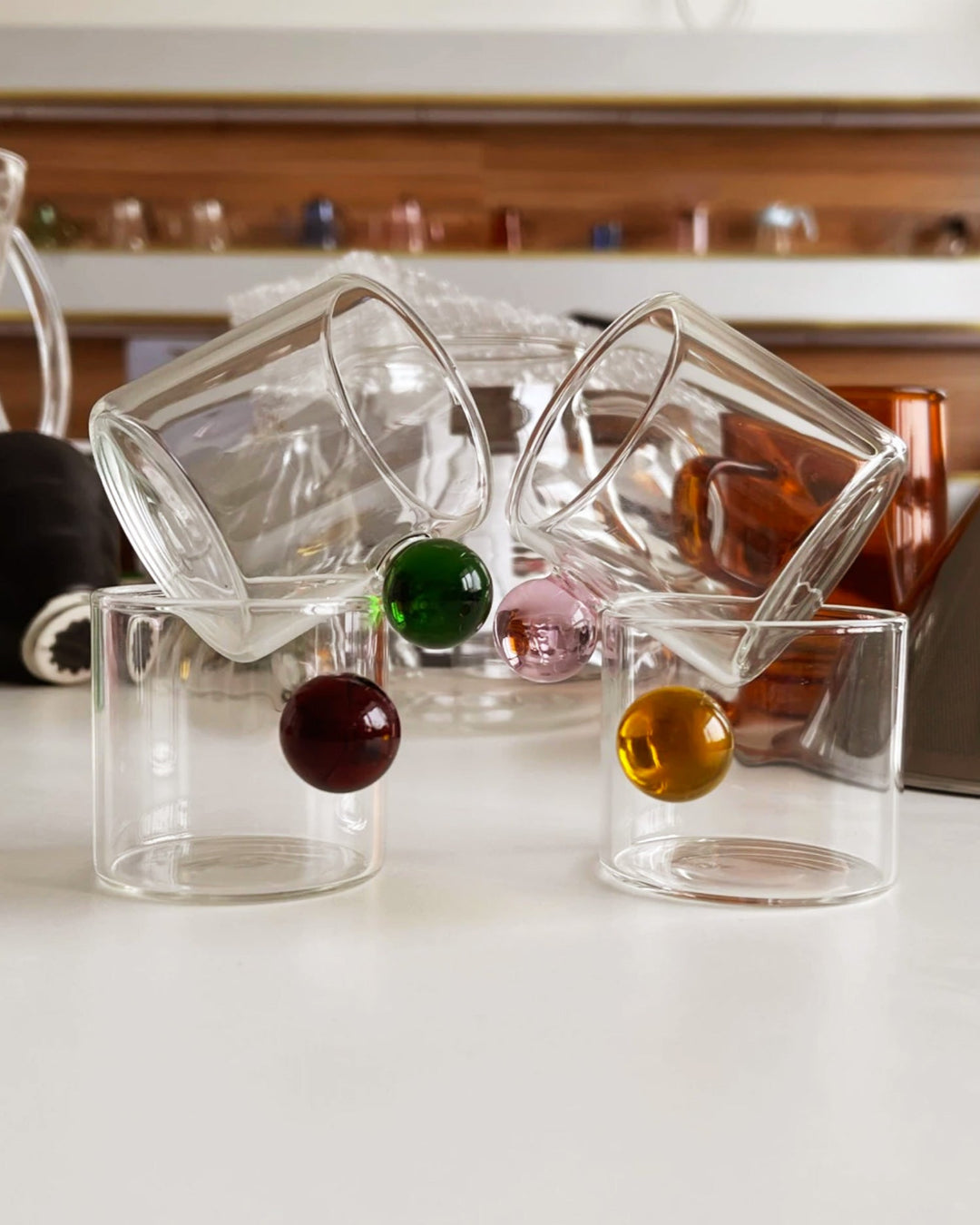 Globe Handgriff Glas Espresso Tasse | Karnz