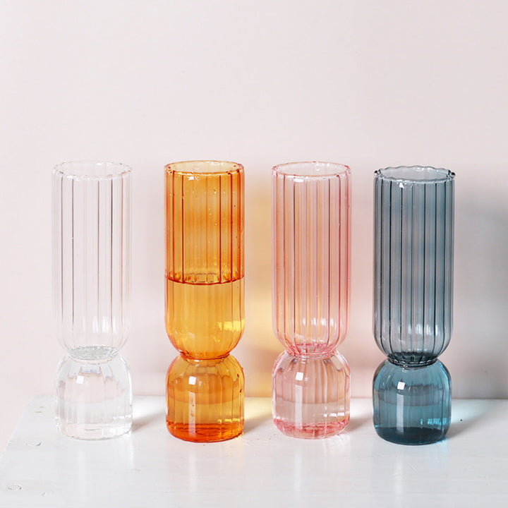 Scallop Zylinder Glas Vase | Karnz