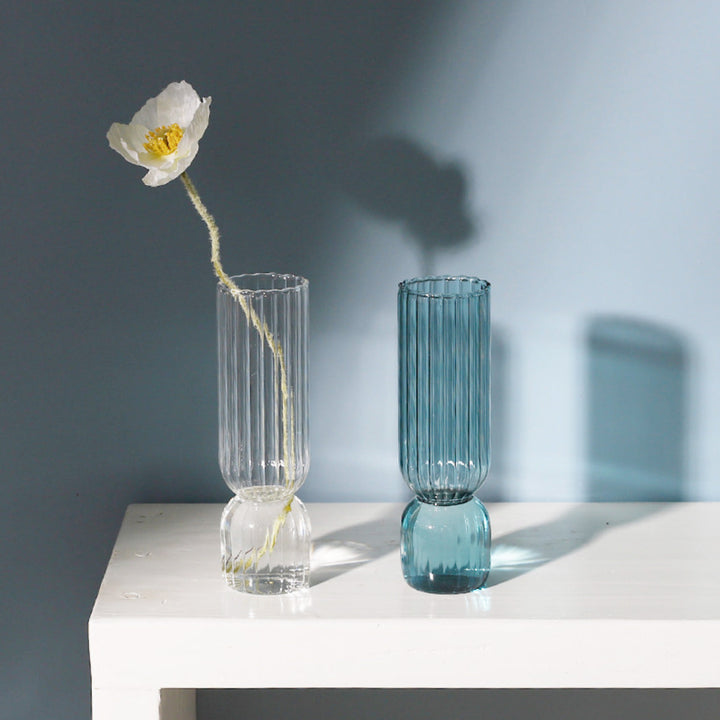 Scallop Zylinder Glas Vase | Karnz
