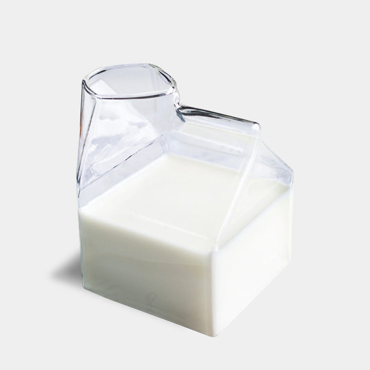 Glas Milchkarton Krug – 350ml Modern Borosilikat Kanne | Karnz