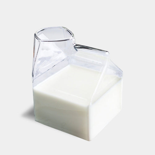 Glas Milchkarton Krug – 350ml Modern Borosilikat Kanne | Karnz