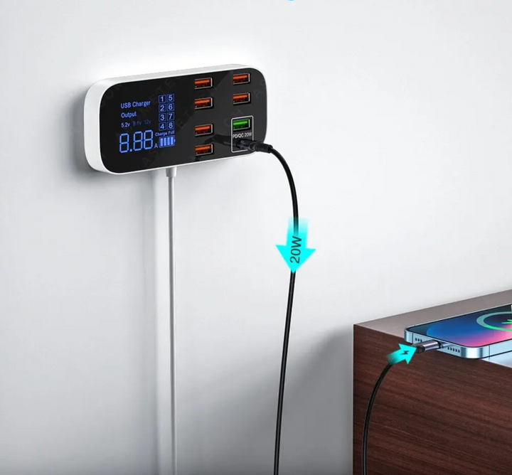 Karnz | Eindhoven Multi-USB-Ladegerät | Schnellladegerät für Netzadapter