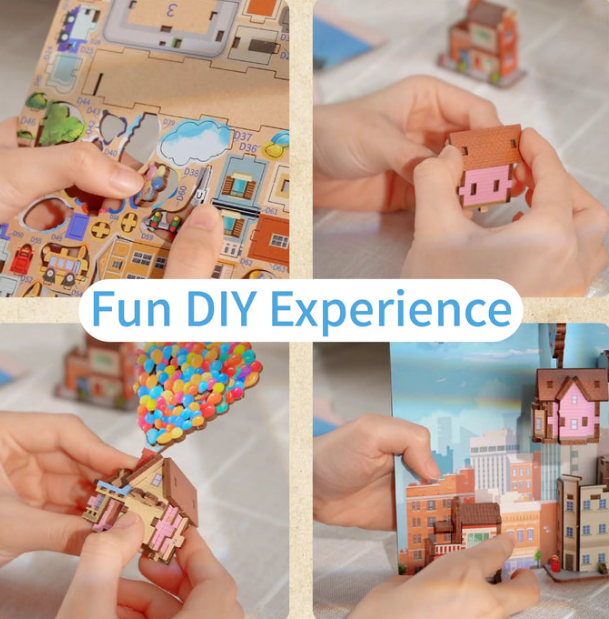 3D-Holz Puzzle DIY-Bücherregal Kit | Karnz