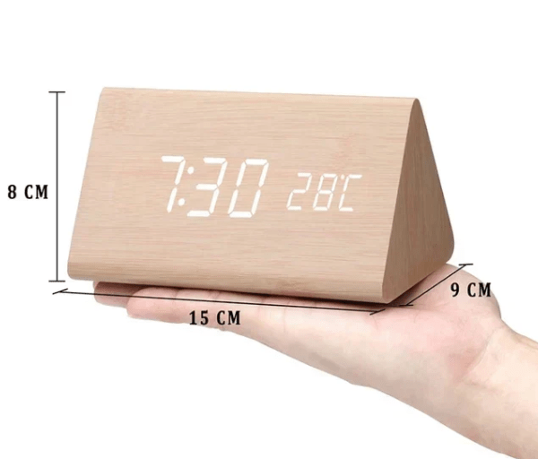 Sprachgesteuertes LED Holz Uhr | Karnz