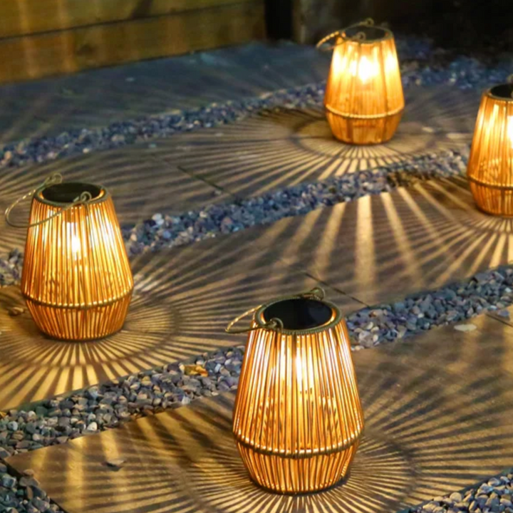 Solar Rattan Laterne Karnz