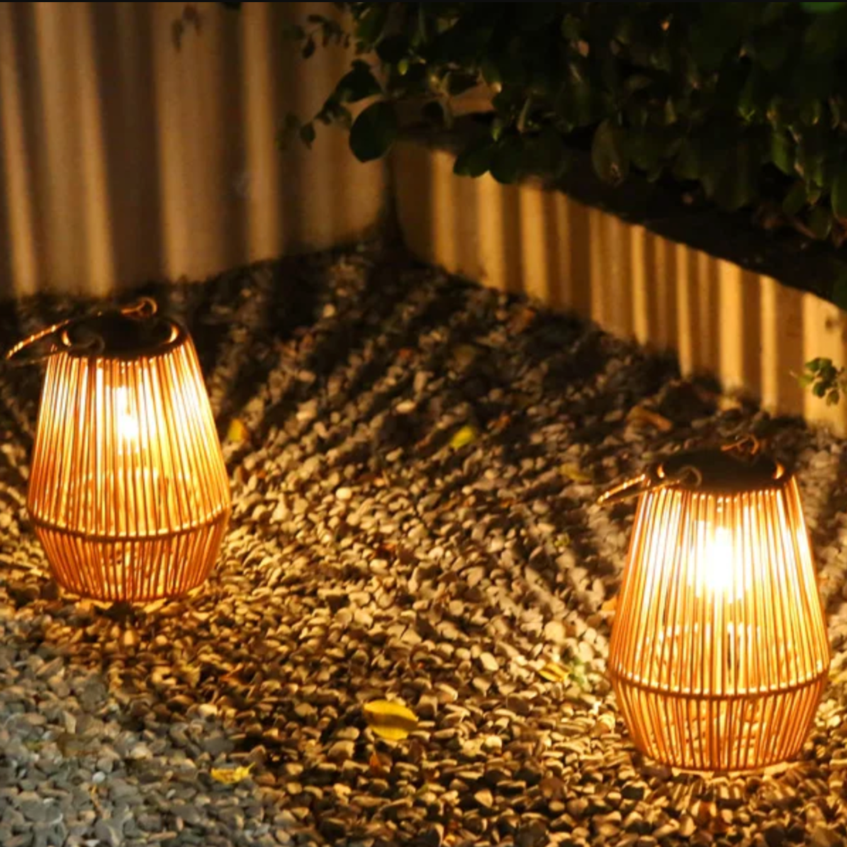 Solar Rattan Laterne Karnz