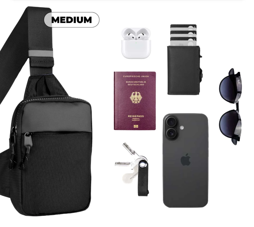 UrbanGuard Sling Bag | Kompakt, Sicher, Wasserdicht | Karnz