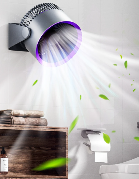 Luna Wand- und Tischventilator – Drahtloser, flüsterleiser USB-C-Ventilator mit 3 Geschwindigkeiten | Karnz
