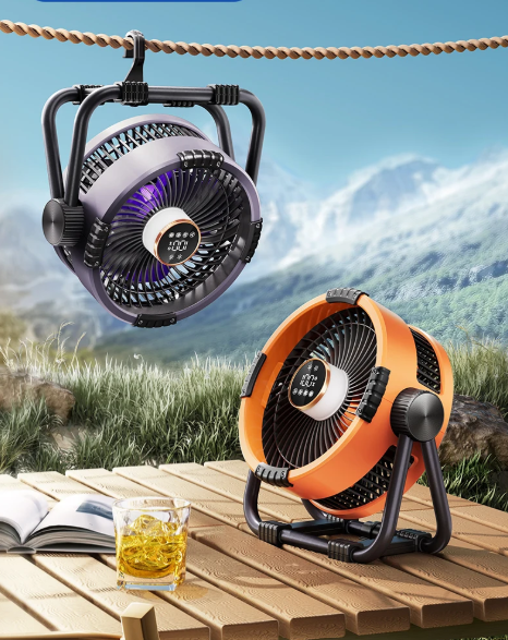 Riley 3-in-1 Campingventilator mit LED und Powerbank – 20.000mAh Outdoorventilator mit Haken & Fernbedienung | Karnz