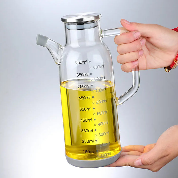 Glas Messwaage Ölspender Flasche