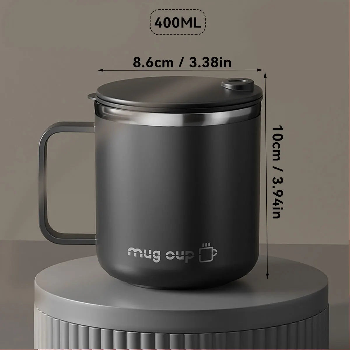 Isolierte Edelstahl Kaffeetasse mit Deckel | Karnz