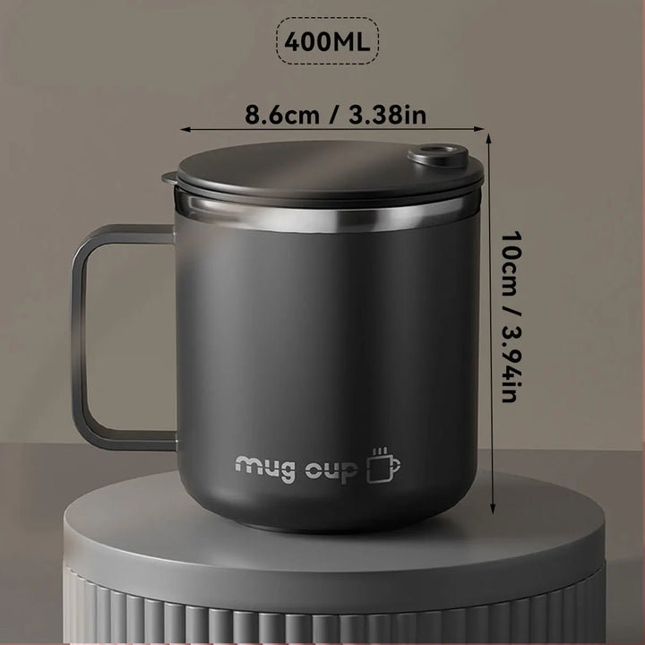 Isolierte Edelstahl Kaffeetasse mit Deckel | Karnz