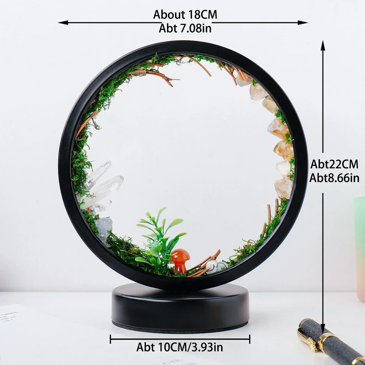 CrystalGlow Luxe Circle Nachtlampe | Karnz