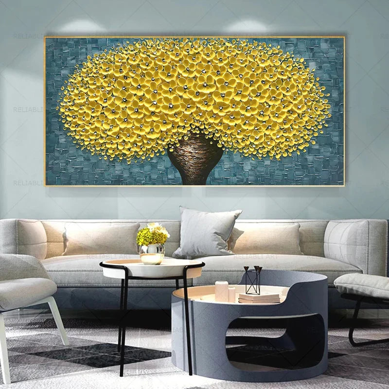 Moderne abstrakte Blumenbaum Wandkunst Fine Art Leinwanddrucke Große Größen Bilder Für Wohnzimmer Schlafzimmer Home Office Kunstdekoration | Karnz