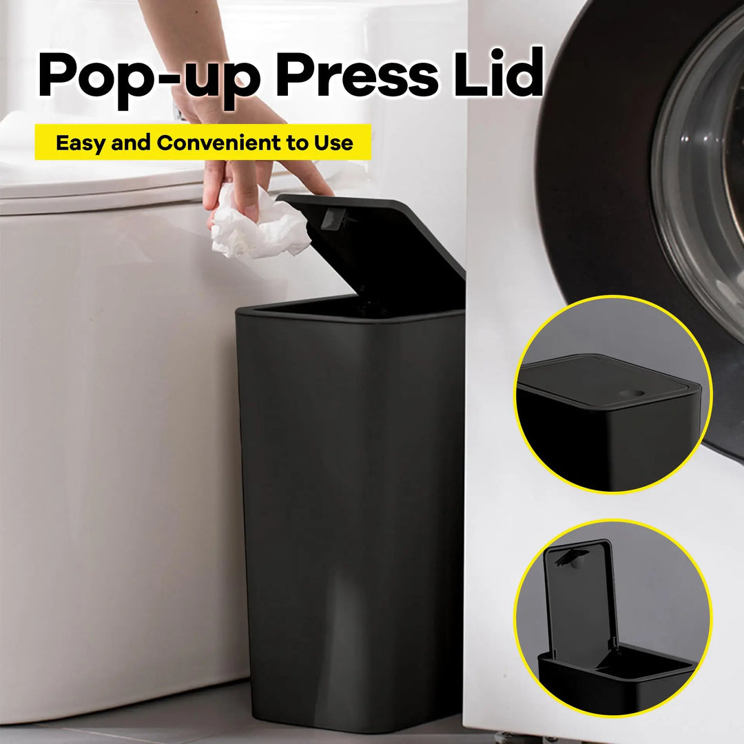 EcoPress 10L Mülleimer für Badezimmer Karnz