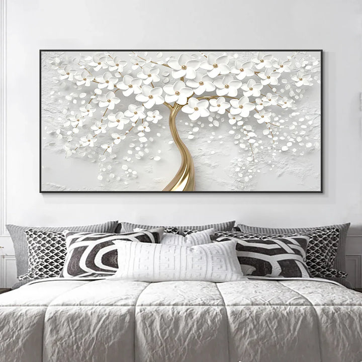 Abstract Floral Big Blossom Petal Tree Wandkunst Feine Kunst Leinwanddrucke Bild Für Wohnzimmer Schlafzimmer Salon Kunst Dekor | Karnz