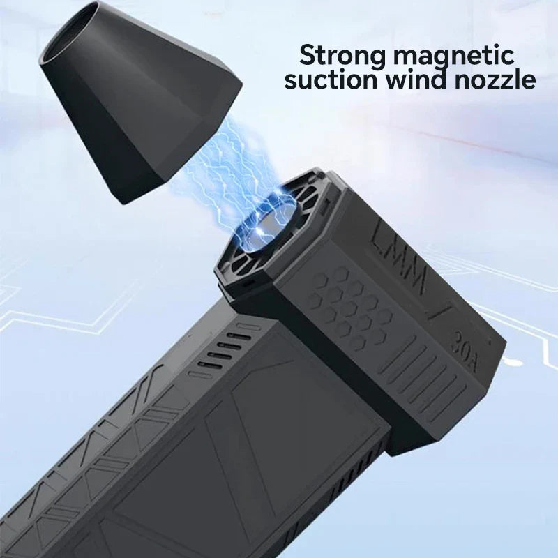 Hochgeschwindigkeits-Turbofan | Gewaltiger Ventilator mit hohem Luftvolumen | Bürstenloses Ladegerät Tragbarer Außenventilator für Autos | Karnz