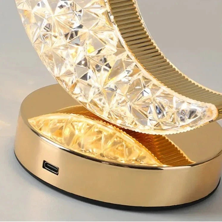 Halbmond Kristalllampe