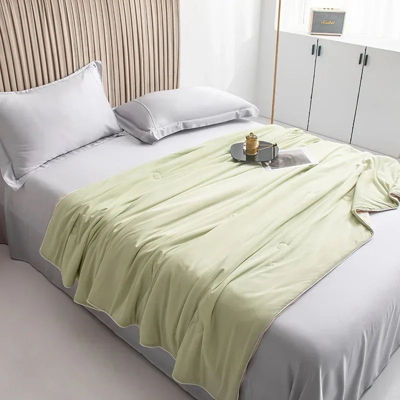 Air Condition Sommerdecke — Pure Color Eis-Seide Kühlende Decke, Leicht & Glatt Twin/Kingsize Bettdecke | Karnz