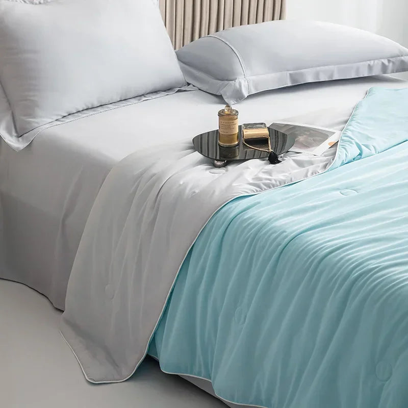 Air Condition Sommerdecke — Pure Color Eis-Seide Kühlende Decke, Leicht & Glatt Twin/Kingsize Bettdecke | Karnz