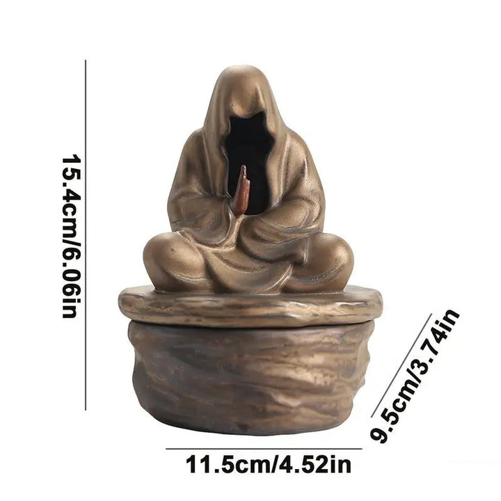 Meditative Mönch Räuchergefäß