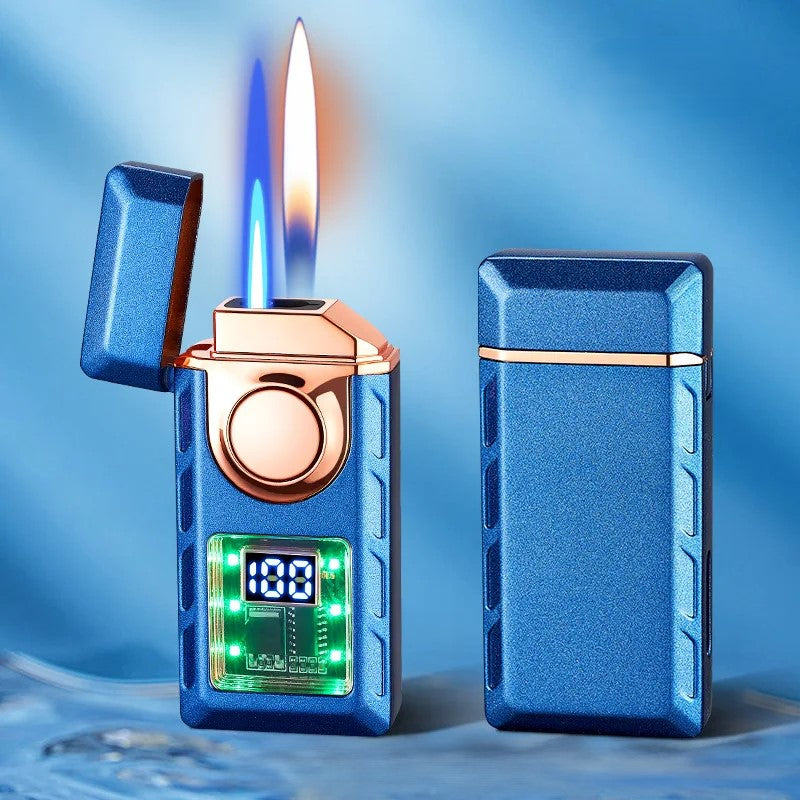 Sprachgesteuerter USB Farbiger Doppel-Flame Feuerzeug | Karnz