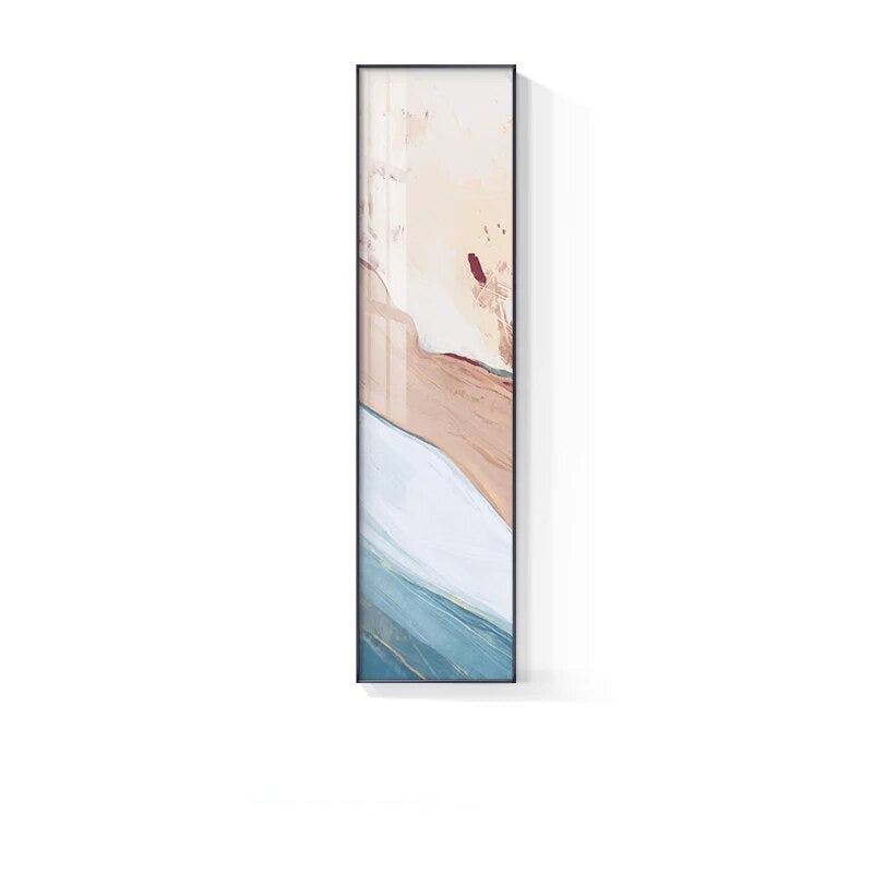 Marmor Druck Abstract Vertikale Format Wandkunst Blau Pastell Rosa Bilder Für Modernes Wohnzimmer Schlafzimmer Eingangsbereich Wanddekoration | Karnz