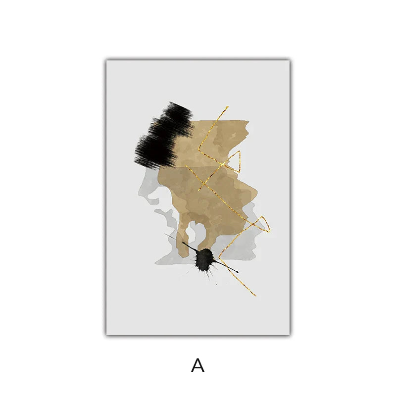 Neutrale Farbe Blau Beige Schwarz Nordisch Abstrakte Wandkunst Feine Kunst Leinwand Drucke Poster Bilder Für Wohnzimmer Schlafzimmer Kunst Dekor | Karnz