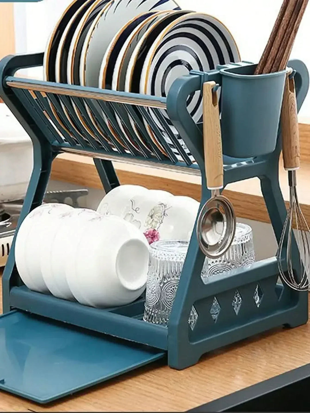 Faltbarer Geschirrorganizer – Praktischer Abtropfständer für Geschirr, Platzsparend und Einfach zu Reinigen, Perfekt für Moderne Küchen und Kleinen Raum | Karnz