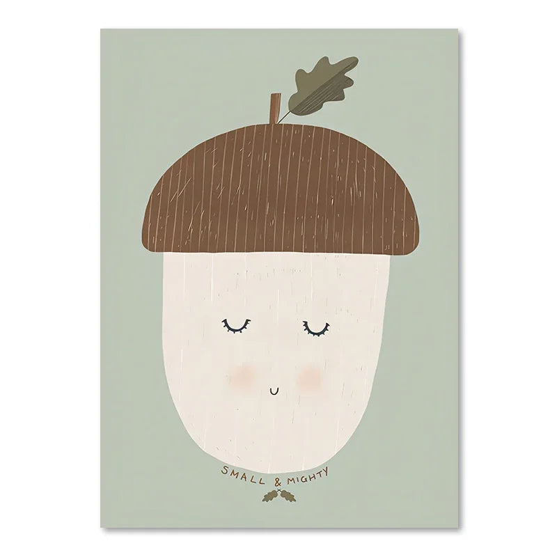 Niedliche Baby Tiere Kinderzimmer Wandkunst Illustrationen Fine Art Leinwanddrucke Gänse Maus Löwe Eisbär Poster Bilder für das Kinderzimmer Wanddekoration | Karnz