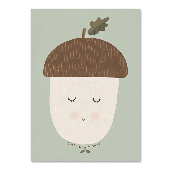 Niedliche Baby Tiere Kinderzimmer Wandkunst Illustrationen Fine Art Leinwanddrucke Gänse Maus Löwe Eisbär Poster Bilder für das Kinderzimmer Wanddekoration | Karnz