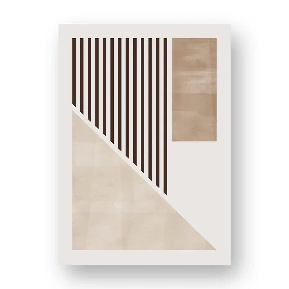 Braun Beige Farbblock Geometrische Wandkunst Fine Art Leinwanddrucke Abstrakte Minimalistische Bilder Für Modernes Wohnzimmer Schlafzimmer Kunst Dekor | Karnz
