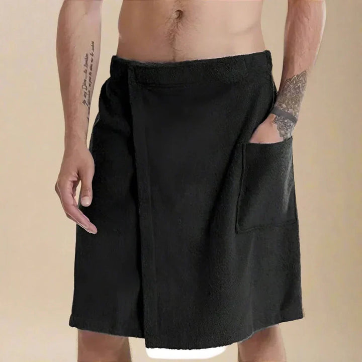 Tragbarer Bademantel – Weiches und vielseitiges Badetuch mit Taschen für Sauna, Strand und Fitness