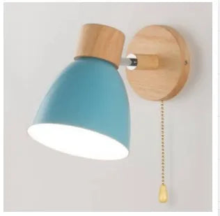 Karnz | LumoNord Macaron Wandleuchte | Holz & Metall | 90° schwenkbarer Lampenkopf | Skandinavisches Design | E27-Fassung (ohne Glühbirne)