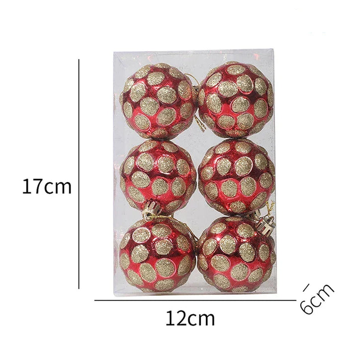 Elegante Schneeflocken Weihnachtskugeln Set – Hochwertige Christbaumkugeln in Rot, Weiß und Gold, perfekt für festliche Baumdeko zu Weihnachten | Karnz