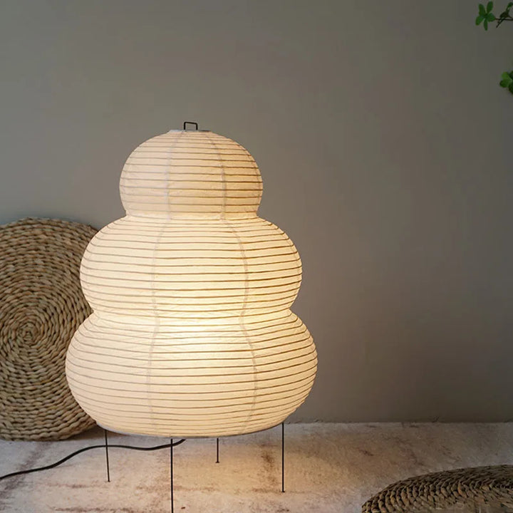Verstellbare Tischlampe aus Reispapier, Japanische Papierleuchte für Büro & Wohnzimmer | Karnz