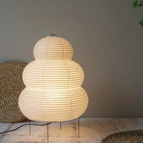 Verstellbare Tischlampe aus Reispapier, Japanische Papierleuchte für Büro & Wohnzimmer | Karnz