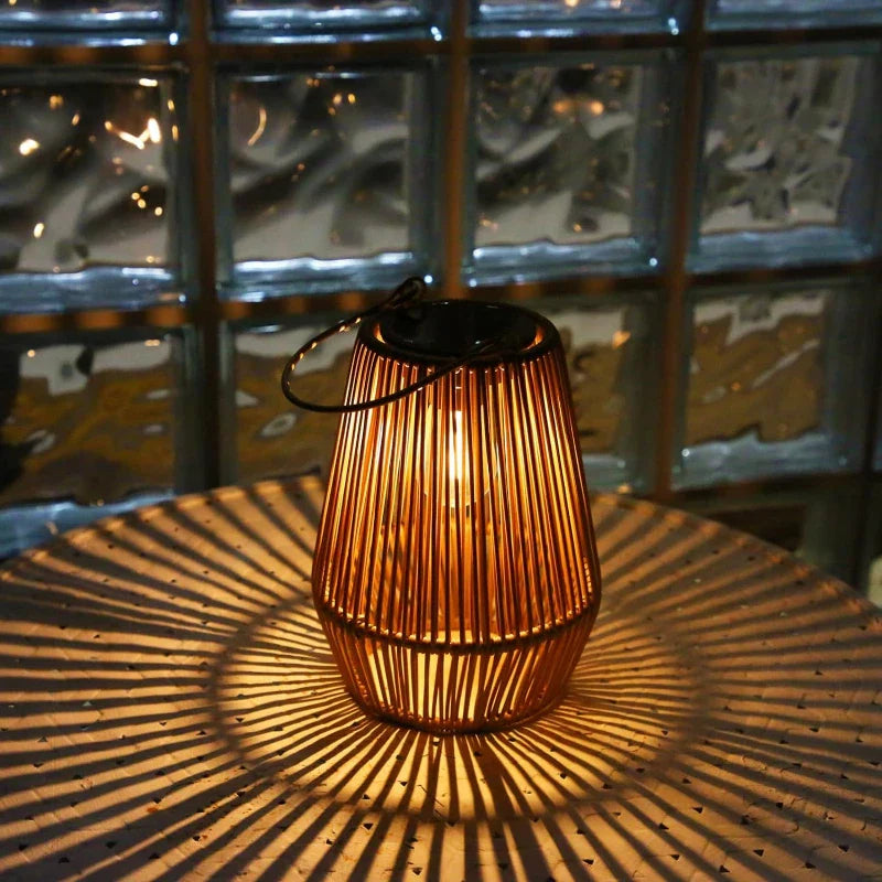 Solar Rattan Laterne Karnz