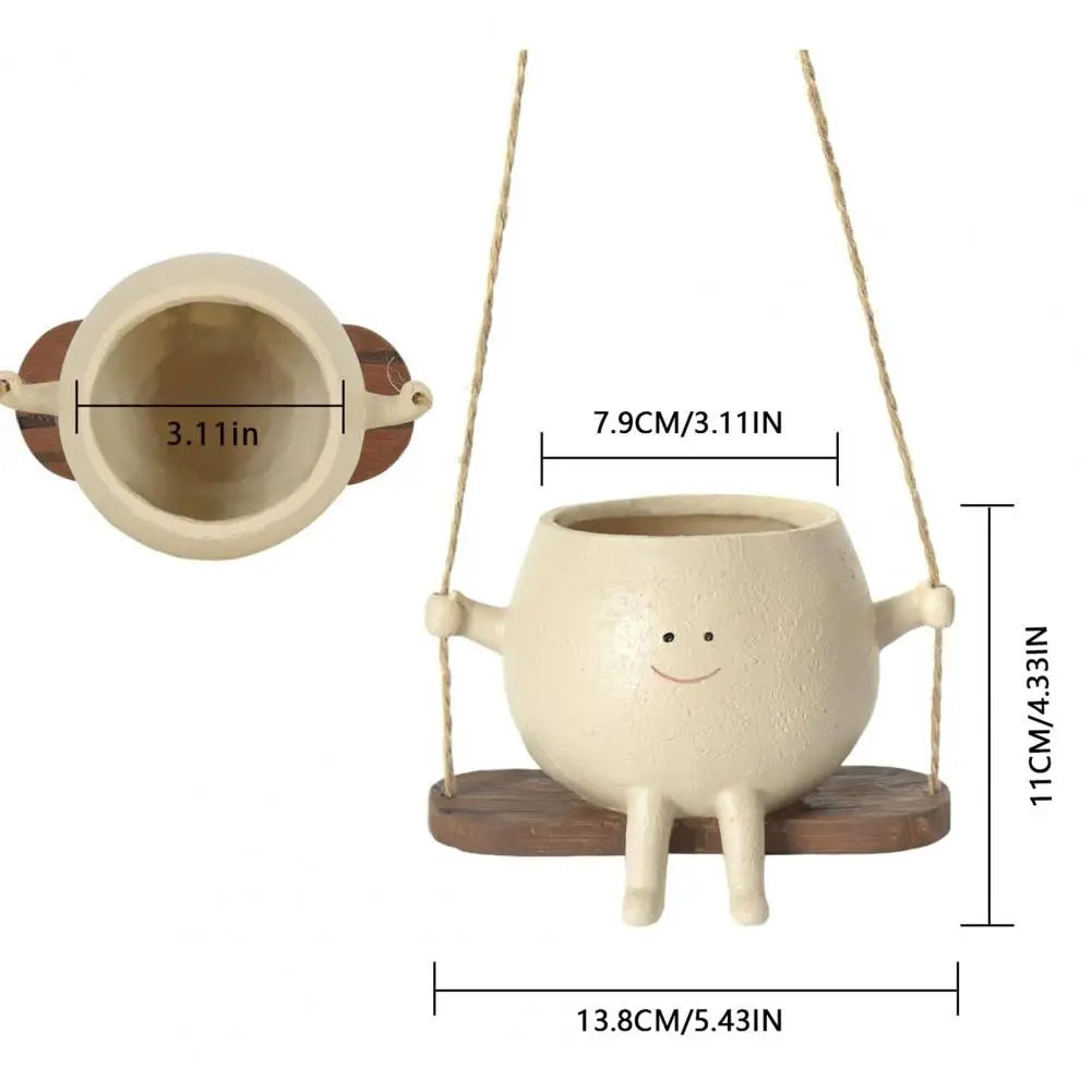 Swing Smiling Face Blumentopf | Karnz