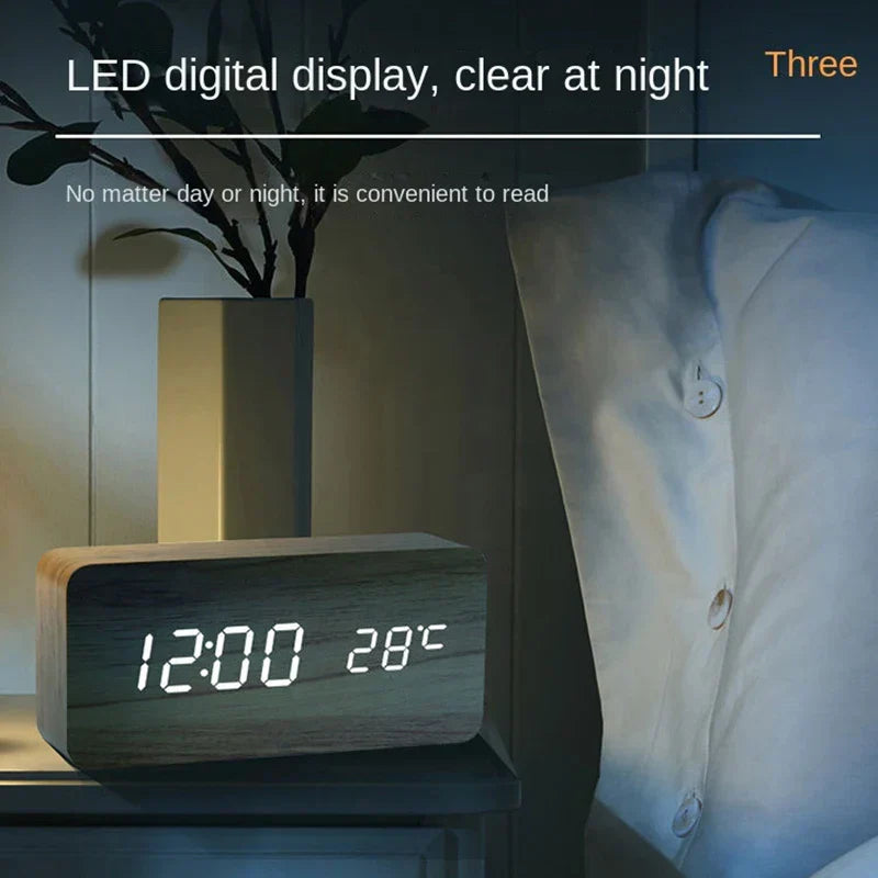 Karnz | Holz LED Smart Wecker für Schlafzimmer