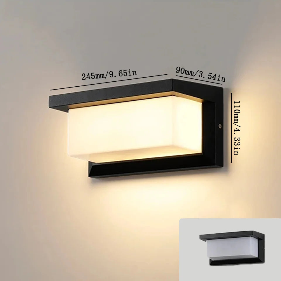 Karnz | LED-Wandleuchte mit Radar-Bewegungsmelder – 16W wasserdichtes Licht für den Innen- und Außenbereich, kaltes und warmes Weißes Licht, AC85-265V