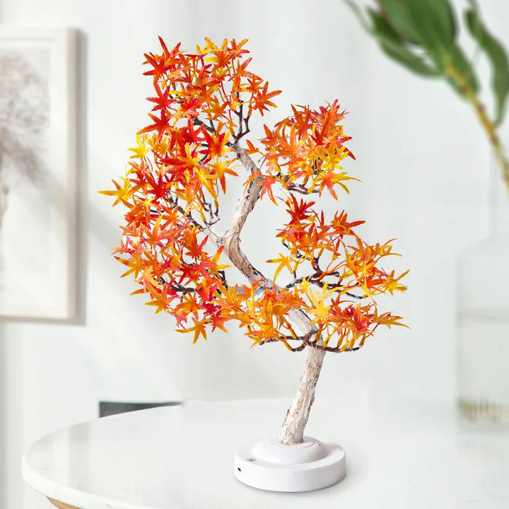 LED Ahornblatt Bonsai Baum Nachtlicht – Dekorative Tischlampe für Wohnzimmer und Schlafzimmer | Karnz