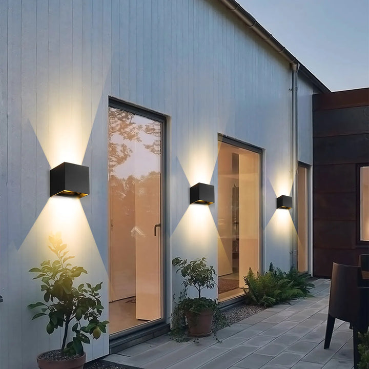 Moderne LED Wandleuchte im Cube-Design, Minimalistische Wandlampe für Flur & Wohnzimmer | Karnz