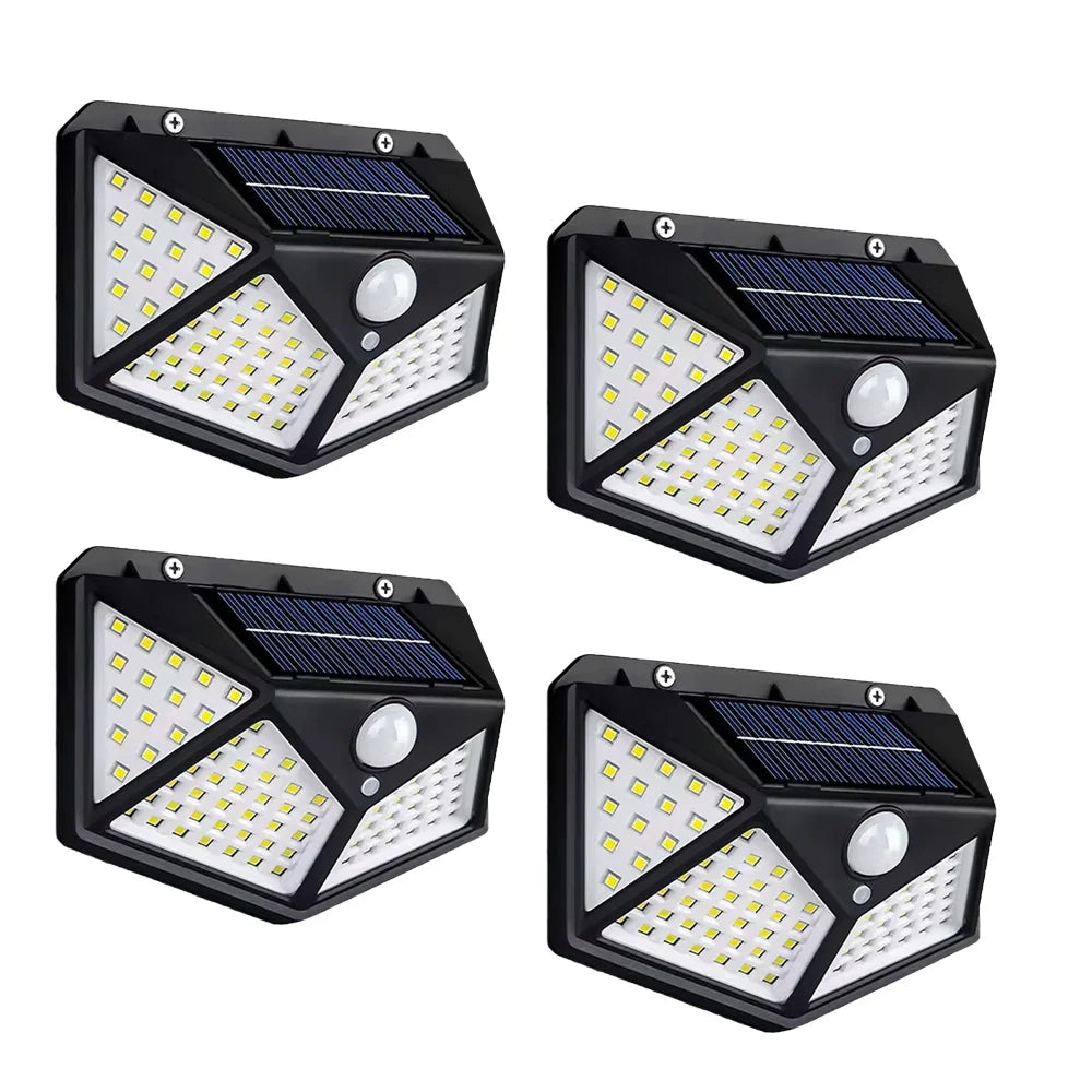 Solar Wandleuchte Außen 100 LED mit Bewegungsmelder | Karnz