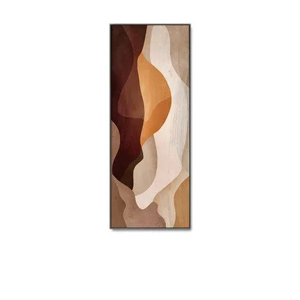 Moderne abstrakte Brauntöne Beige vertikale Wandkunst Fine Art Leinwanddrucke Bilder für Eingangsbereich Wohnzimmer Flur nordische Wohnkultur | Karnz