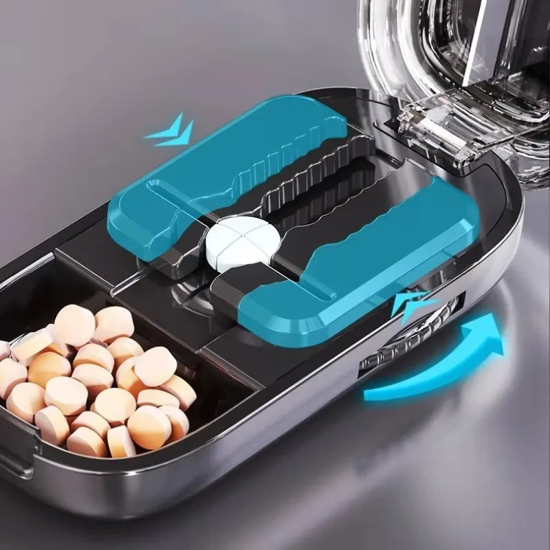 Karnz | Taschenformat Staubdichter Pillen Schneidorganisator
